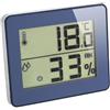 TFA-Dostmann - Termometro igrometro ultra piatto, colore: Blu