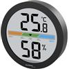 techno line WS9418 - Mini termoigrometro, con temperatura, umidità dell'aria e indicatore di comfort della stanza, 6 cm