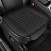 DEARBAG Cuscino Sedile Auto Anteriore Universale, Cuscini per Auto Traspirante in Pelle e Cotone, Cuscini Sedili Anteriori Facile da pulire, Copri Seduta Sedile Comfort Quattro Stagioni (Nero, 49x47cm)