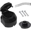 AOHEWEI Presa per rimorchio a 13 Poli Impermeabile 12 V, Adattatore per Presa elettrica per Gancio di Traino a 13 Poli in plastica per Camion, Camper, Auto, roulotte, Traino