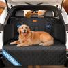 Looxmeer Protezione Bagagliaio Auto per Cani, Telo Auto per Cani con Tasca, Protezione Laterale e Paraurti, Impermeabile Antistrappo Antiscivolo, Universale per Auto, SUV, 180 x 102 cm, Nero