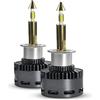JEYEFFE 360 GOLD Lampadine LED Auto 30000 Lumen 55W 6000K — Faro LED 360° con Ventola, Plug&Play IP68, Monoled, Sostituzione 1:1 per Lampade Alogene, Per Fari Lenticolari, Alta Luminosità (H1)