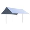 Outsunny Tenda da Sole Portatile 3x3 m, Tendalino Parasole Impermeabile per Campeggio, e Spiaggia, Bianco