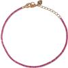 LA TRIADE STUDIO - Bracciale Tennis in Argento Sterling 925 Placcato Oro Rosa e Zirconi Colorati. Un'Eleganza Senza Tempo, una Luce che Incanta. (FUCSIA)