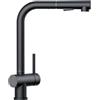 FORIOUS Rubinetto Lavello Cucina con Doccetta Estraibile, Acciaio Inossidabile Monocomando Miscelatore Cucina a 360°e Doppia Funzione Di Spruzzo, Nero Opaco