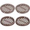 QUARKZMAN Tonda Griglia Aerazione 3, 8Pz Marrone Plastica 80mm Copertura Prese Aria - Griglia Ventilazione Circolare - Aria Facili per Bagno, Casa, Ufficio, Armadio, Guardaroba