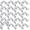 CZAKOMIX Morsetti Per Tubi - 20 Pezzi, Fascette Stringitubo, Morsetto per Tubi a Foro Singolo, Supporti a U Morsetti, Fascette Metalliche per il Fissaggio di Cavi e Tubi (Ø 29 mm, Argento, 1)