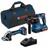 Bosch Professional Combo Kit GWS 18V-7 + GBH 18V-22 (incl. 2 batterie da 4.0 Ah, caricabatteria GAL 18V-40, in borsa degli attrezzi)