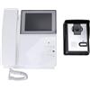 Depisuta Sistem Videocitofono Cablato, Kit Videocitofono Cablato con Monitor LCD a Colori da 4,3 Pollici e Supporto per Telecamera per Visione Notturna IR Sblocco Citofono Bidirezionale