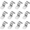 PATIKIL Fascette Rigide per Tubi da 22mm, 12 Pz Clip per Condutture in Acciaio Inox 304 Staffa a U Spessa con 1 Foro Fascette per Tubi Supporto per Cavi Fissaggio Tubi (7/8)