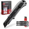 HASKYY Set 4 Taglierini Pro 18mm + 20 Lame SK5 Alta Qualità - Sistema Sicurezza Avanzato
