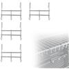 BOXOB 4pz Ganci Scaffalature in Filo Metallico, Accessori Mensole Metallo Cromato Ganci Robusti Scaffalature Filo Metallico Accessori per Organizer Espositivo