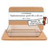 Cleverbrand Tappetino in sughero Cleverbrand, resistente al calore, rettangolare (45 x 30 x 1 cm), ideale come sottopentola per casseruole, pentole o padelle di grandi dimensioni - Made in Portugal