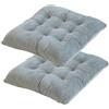 Hiseng Cuscini per Sedia Cucina, 2 Pezzi Coprisedie Cucina in Cotone, Cuscini Sedia Coprisedia Super Morbido Cuscini Coprisedia per Soggiorno, Camera da Letto, Patio e Altro (Grigio Chiaro,40x40x7cm)