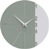 CalleaDesign - Orologio da parete Dimidia diametro 34 o 48 cm made in Italy, meccanismo silenzioso (Verde salvia, 34 cm)