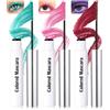 Lestpola Mascara ultra fine impermeabile per ciglia corte, 3 pezzi di mascara in fibra di seta, colore verde, rosa, bordeaux, ciglia extra lunghe, mascara altamente pigmentato, a lunga durata, per feste