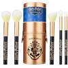 Harry Potter Set Pennelli Make Up, 5-Pezzi Pennello Trucco Set con Custodia in Similpelle per Ombretto, Fard e Illuminante, Regalo Donna Adolescenti