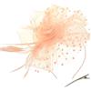 AOWVUTS Fascinators per Capelli da Donna Fascinator Copricapo da Sposa con Clip Fascinatori Cappello Fascia di Fiori di Piume Accessori per Ragazze Cocktail Nozze Festa del Tè