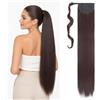 SEGO Coda Capelli Clip Fascia Unica Ponytail Cavallo Hair Lisci Posticci Donna 80cm 140g - Castano Scuro