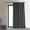 HPD Half Price Drapes Tende oscuranti Extra Larghe in Velluto, Lunghe 274 cm (1 Pannello), Foderate in Hotel, Termiche, per Camera da Letto, 254 x 274 cm, Colore Grigio Naturale, 254 x 274 cm