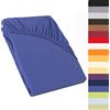 CelinaTex Perla - Lenzuolo con angoli elasticizzati per letto ad acqua, 90 x 200 - 100 x 200 cm, in jersey di cotone makò, 160 g/mq