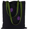 Bonamaison, 100% Cotone Borsa Tote Stampata, Borsa Della Spesa Riutilizzabile, Borsa Della Spesa, Ecologica, Borsa in Tela Con Manici Verdi, 34X40 Cm - Progettata E Prodotta in Turchia