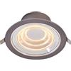 Ledvance DECOR FIL DL RIPPLE Downlight 166 mm, argento, 9 W, 850 lm, design a filamento moderno, controllo della luminosità individuale, dimmerabile, anelli luminosi a filamento commutabili