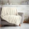 GC GAVENO CAVAILIA Gaveno cavalia Gaveno Cavailia Super Morbido e tenero in Morbido Pile Coperta Popcorn Coperta, 150 x 200 cm, Poliestere, Crema, Doppio