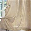TERLYTEX Tende dorate lunghe 160 cm, con stampa in lamina d'oro metallizzata, per camera da letto, con occhielli per la privacy, semi-velate e luccicanti, 2 pannelli, 132 x 160 cm, color oro tortora