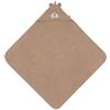 Jollein 534-514-68057 - Asciugamano con cappuccio, in spugna, motivo: Ghepardo -Jungle Jambo, 75 x 75 cm, colore: Marrone
