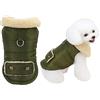 Izefia Cappotto del Cane Freddo Antivento Giacca Felpa Calda Invernale Vestiti Spessi Collare di Pelliccia Stile Nordico Cappotto del Cane Piccolo Gatto Medio