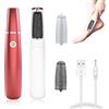 ChaneeHann Rasoio Elettrico per Piedi Professionale, Kit con Rullo Rotante 360° e Design Impermeabile - Cura per Pelle Secca, Talloni Screpolati e Calli, Rosso
