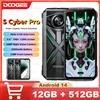 DOOGEE S Cyber Pro Telefono robusto 6.6 ''FHD+ 120Hz IPS 12GB RAM 512GB ROM 10800mAh Batteria grande 33W Carica NFC Telefono cellulare - Green