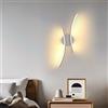 Tealight Lampade da parete moderne, lampada da parete curva creativa per soggiorno, camera da letto, corridoio, camera dei bambini (luce calda 3000K) -