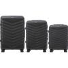 W WINGS Set 3 Trolley Rigidi WINGS PHOENIX 2.0 Polipropilene Nero - Valigie da Viaggio Cabina, Media, Grande con Ruote 360° e Lucchetto, PROMO 2+1 -