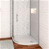 Other Piatto Doccia Semicircolare 80x80/90x90cm Bianco Spessore di 3 cm in Pietra Artificiale e Resina Minerale Mista Piletta Extra Piatta Sottile e Tubo inclusi -