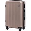 W WINGS Valigia Rigida Wings HARRIER 20" 24" 28" - Trolley Bagaglio a Mano e da Stiva in ABS+ Leggero e Resistente, con 4 Ruote Singole Girevoli 360°, Manico Telescopico, Serratura a Combinazione, Design - Cachi