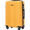 W WINGS Valigia Rigida Wings KESTREL 18" 20" 24" 28" - Trolley in ABS+ Leggero e Resistente, Bagaglio a Mano e da Stiva, con Ruote Girevoli 360°, Manico Telescopico Regolabile, Serratura a Combinazione, - Black