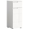 xonox.home Bad Solero X7WA9701 - Armadietto compatto in bianco e bianco lucido, ca. 38 x 87 x 34 cm (larghezza x altezza x profondità)