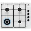 Electrolux EGS6414W Piano Cottura 4 Fuochi a Gas 60 cm (1 Bruciatore Wok) colore Bianco