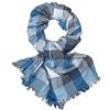 Lindenmann sciarpa/sciarpa tessuta uomo 100% cotone, sciarpa da uomo, blu-blu
