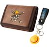 One Piece Portafoglio a Strappo e Portachiavi Bambini Ragazzo Uomo, Porta Carte e Soldi con Portachiavi, Regali per Lui Anime