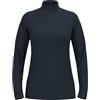Odlo Fleecepullover Damen Essential Light I Midlayer mit Halbreißverschluss I Langarm Wandershirt Strato Medio per Esterni, Zaffiro Scuro, XS Donna