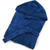 Bassetti Accappatoio Donna Uomo in Spugna | Accappatoio Adulti Uomo Donna con Cappuccio 100% Puro Cotone | Accappatoio Adulti Donna Uomo 360 g/m² (Oltremare da, XXL)