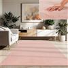 Paco Home Tappeto Moderno e Morbido per Soggiorno a Pelo Corto Lavabile Fluffy Uni Effetto Pelliccia Senza Tempo Elegante Antiscivolo Facile da Pulire, Dimensione:300x400 cm, Colore:Rosa