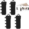 CUVZORA 4 pesi per gazebo, sacchi di sabbia per tenda, con chiodi di fissaggio, pesi rinforzati 800D, per gazebo, giardino, spiaggia (22 x 50 cm)