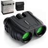 VaeZep Binoculars Premium 12 x 25 - Compact, Waterproof & Multi-Coated Optics for Adults & Children | Night Vision & HD Clarity, Ideale per avventure all'aperto, Hiking & Bird Watching