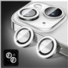 Kucheed Proteggi Obiettivo Fotocamera Glitterato Compatibile con iPhone 12/iPhone 12 Mini, Adesivi per Copertura Fotocamera in Vetro Temperato, Anelli in Lega con Allineamento Automatico