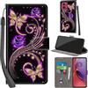PHINIENLAND Cover per Motorola Moto G84 5G Case PU Pelle Custodia [Kickstand] [Chiusura magnetica] [Slot per Schede], Portafoglio Flip Custodia per Moto G84 5G,Farfalla dorata