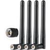 Vecys 4PCS Doppio Banda WiFi Antenna 2.4GHz 5GHz 5.8GHz Antenna 1.5dBi MIMO SMA Maschio Antenna per Router WiFi Scheda LAN Wireless PCIe Scheda Router Monitor Videosorveglianza